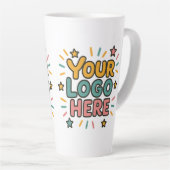 Business, Company, Advertising Your Logo Here Latte Mok (Rechterhoek)