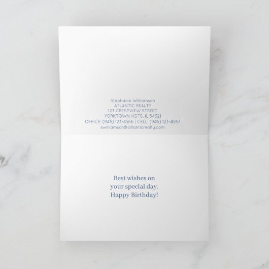 Business Company Birthday Feestdagen Kaart (Binnen)