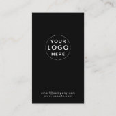 Business Company Corporate Logo Black Loyalty Visitekaartje (Achterkant)