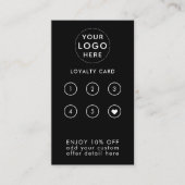 Business Company Corporate Logo Black Loyalty Visitekaartje (Voorkant)
