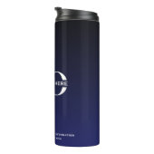 Business Company Corporate Logo Navy Blue Thermosbeker (Geroteerd rechts)