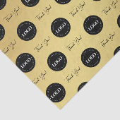 Business Company Custom Logo Bedankt Gold-look Tissuepapier (Detail)