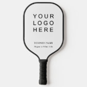 Business Company Logo Black en White Pickleball Paddle (Achterkant)