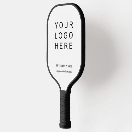 Business Company Logo Black en White Pickleball Paddle (Links)