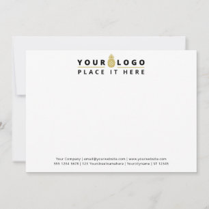 Business Company Logo Professional White Notitiekaartje