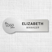 Business Company Logo Silver Naamplaatje