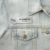 Business Company Logo Silver Naamplaatje (In situ)