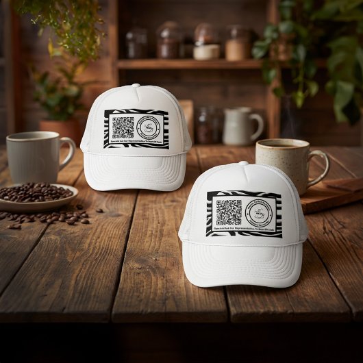 Business Company Logo Specials QR Code Custom   Trucker Pet