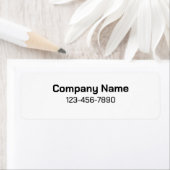 Business Company Name Phone Number White Product Etiket (Insitu)