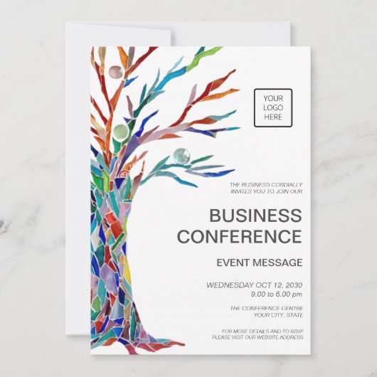 Business Conference Event Logo Kaart (Voorkant)