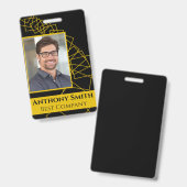 Business Conference-ID-badge Black en Gold Badge (Front & Back)