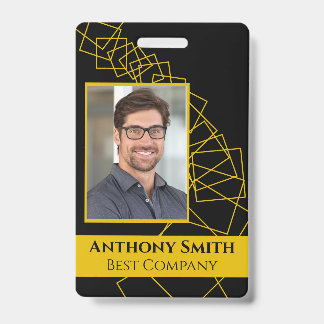 Business Conference-ID-badge Black en Gold Badge