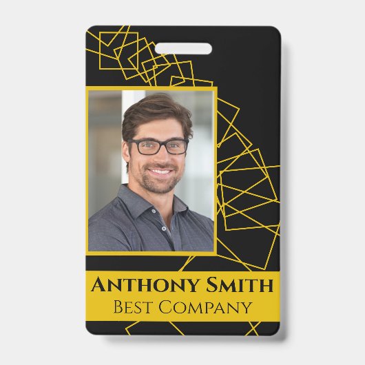 Business Conference-ID-badge Black en Gold Badge (Front)