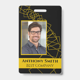 Business Conference-ID-badge Black en Gold Badge