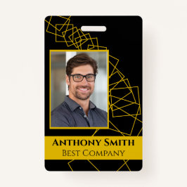 Business Conference-ID-badge Black en Gold Badge