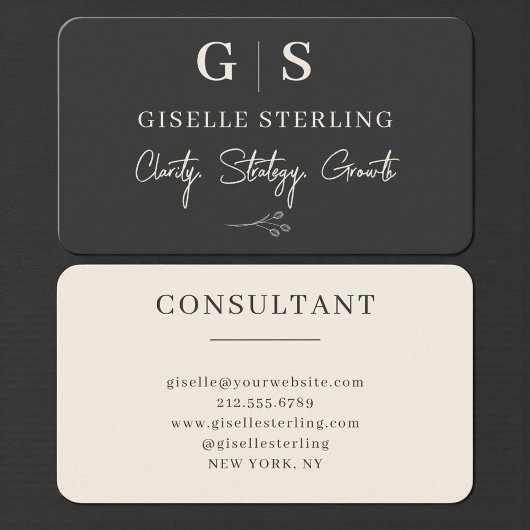 Business Consultant Black Professional Visitekaartje