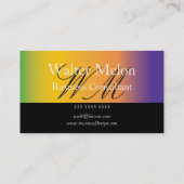 Business Consultant Gold Easy Generic Thrilling Visitekaartje (Achterkant)