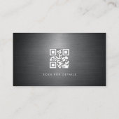 Business Consultant Metallic QR Code Visitekaartje (Achterkant)