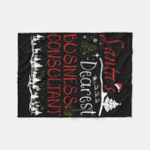 Business Consultant Xmas Job Schattige Kerst Fleece Deken (Voorkant (Horizontaal))