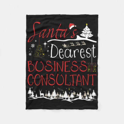 Business Consultant Xmas Job Schattige Kerst Fleece Deken (Voorkant)