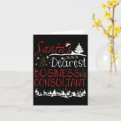 Business Consultant Xmas Job Schattige Kerst Kaart (Gele Bloem)