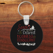 Business Consultant Xmas Job Schattige Kerst Sleutelhanger (Voorkant)