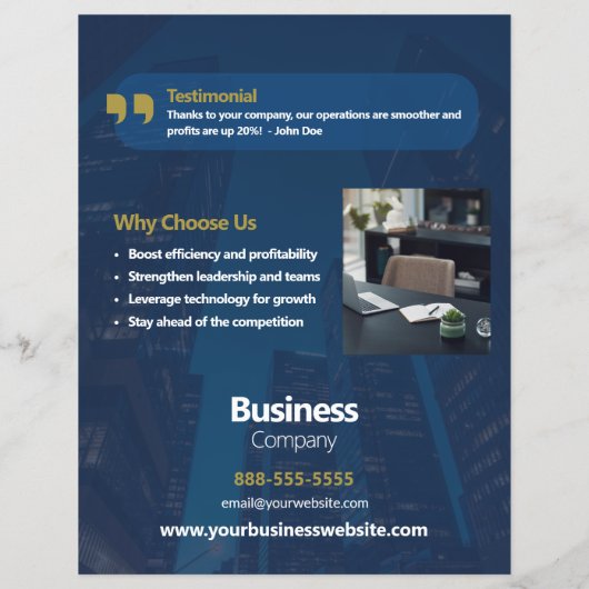Business Consulting Corporate Flyer Template (Achterkant)