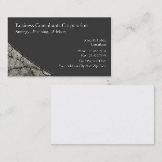 Business Consulting-Visitekaartjes Visitekaartje (Voorkant / Achterkant)