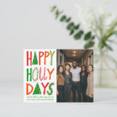 Business Corporate Christmas Holiday CUSTOM Photo  Briefkaart (Staand voorkant)