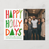 Business Corporate Christmas Holiday CUSTOM Photo  Briefkaart (Voorkant)