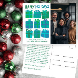 Business Corporate Christmas Holiday CUSTOM Photo  Briefkaart