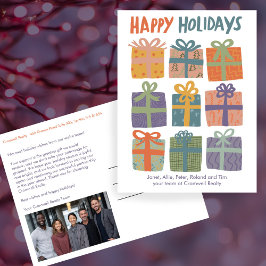 Business Corporate Christmas Holiday CUSTOM Photo  Briefkaart