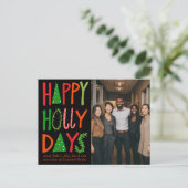 Business Corporate Christmas Holiday CUSTOM Photo  Briefkaart (Staand voorkant)