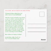 Business Corporate Christmas Holiday CUSTOM Photo  Briefkaart (Achterkant)