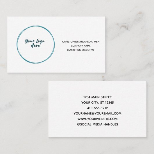 Business Corporate Company Logo Branded Visitekaartje (Voorkant / Achterkant)