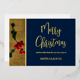 Business Corporate Golden Unique Holiday Kaart