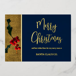 Business Corporate Golden Unique Holiday Kaart