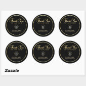 Business Corporate Hartelijk dank voor Gold Black  Ronde Sticker (Vel)