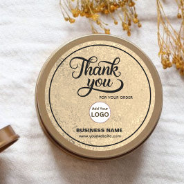 Business Corporate Hartelijk dank voor Gold Black  Ronde Sticker