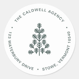 Business Corporate Holiday Green Address Label