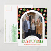 Business Corporate Holiday Ornaments CUSTOM Photo Briefkaart (Voorkant / Achterkant)