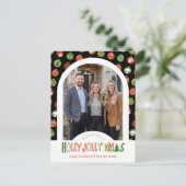 Business Corporate Holiday Ornaments CUSTOM Photo Briefkaart (Staand voorkant)