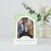 Business Corporate Holiday Stars CUSTOM Arch PHOTO Briefkaart (Staand voorkant)