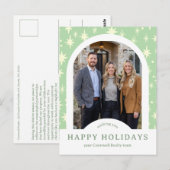 Business Corporate Holiday Stars CUSTOM Arch PHOTO Briefkaart (Voorkant / Achterkant)