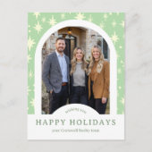 Business Corporate Holiday Stars CUSTOM Arch PHOTO Briefkaart (Voorkant)