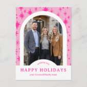 Business Corporate Holiday Stars CUSTOM Arch PHOTO Briefkaart (Voorkant)