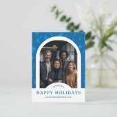 Business Corporate Holiday Stars CUSTOM Arch PHOTO Briefkaart (Staand voorkant)