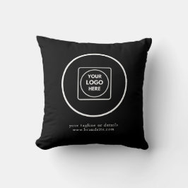 Business Corporate Minimalist Logo Throw Pillow Kussen