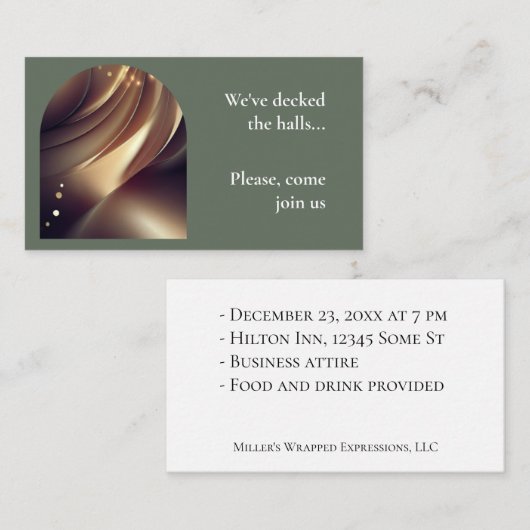 Business Corporate Party uitnodiging (Voorkant / Achterkant)