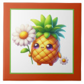 Business Crafting Home Fruit Ananas Keramiek Tegeltje (Voorkant)